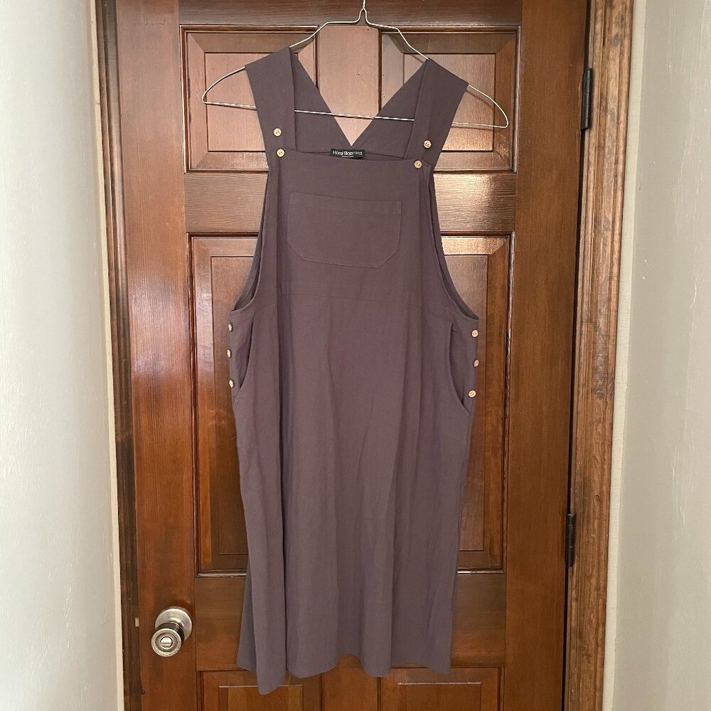 Size XL Floral Blooming gray jumper dress
